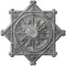 Ekena Millwork Antilles Ceiling Medallion (Fits Canopies up to 6"), 38 1/4"OD x 1 1/2"P, Ultra Pure White Crackle CM38ANUWC - alternate 1